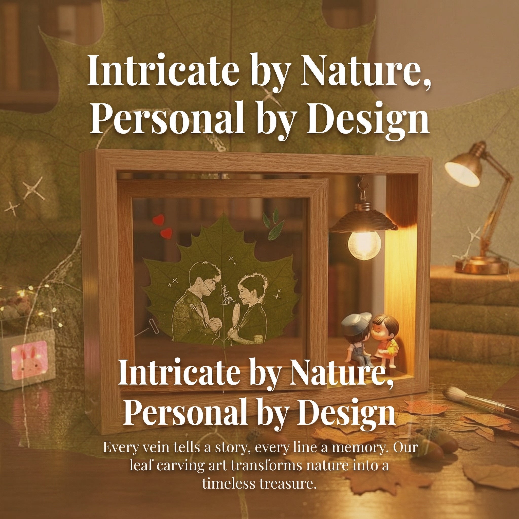 Memories Woven in a Leaf | Handcrafted Leaf + Wood