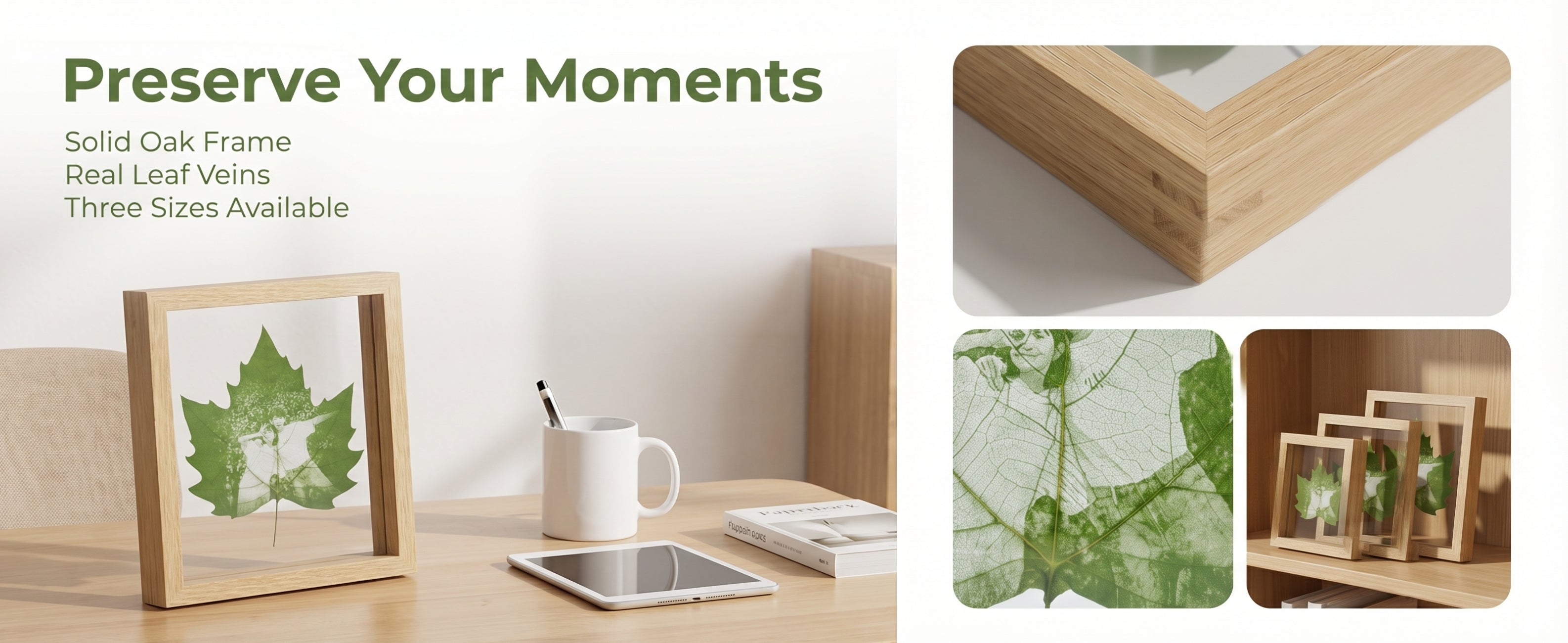 Real Preserved Moss in Glass & Wood Frame