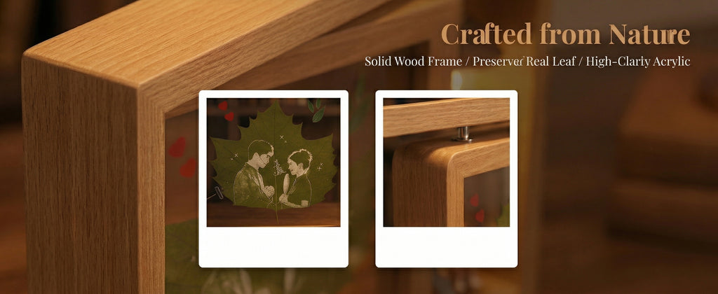 Memories Woven in a Leaf | Handcrafted Leaf + Wood